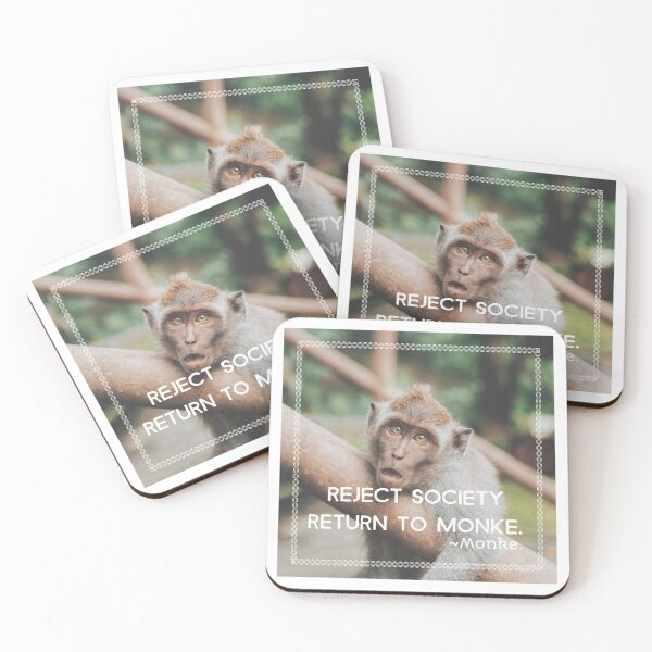 Item preview, Reject society Return to monke. Monkey background designed and sold by CocoAndMore.