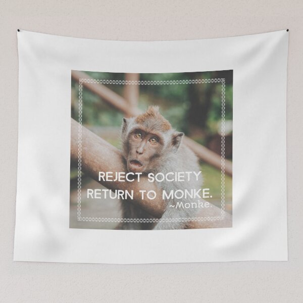 Item preview, Reject society Return to monke. Monkey background designed and sold by CocoAndMore.