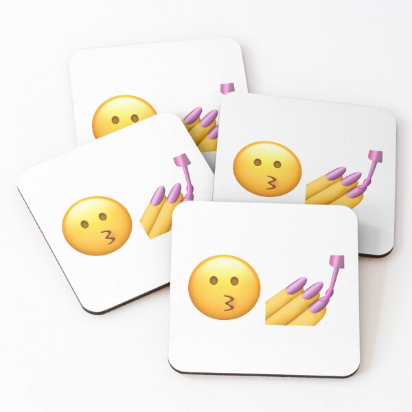 Item preview, Kiss Face Nail Polish Emoji Combination designed and sold by art-by-harmonie.