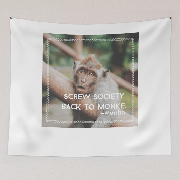 Item preview, Screw society return to monke. Monkey background designed and sold by CocoAndMore.