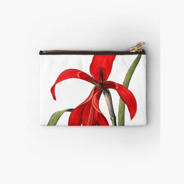 Item preview, Big Red Amaryllis Water Lily Vibrant Flower Vintage Retro Art Illustration designed and sold by HumanlineImages.