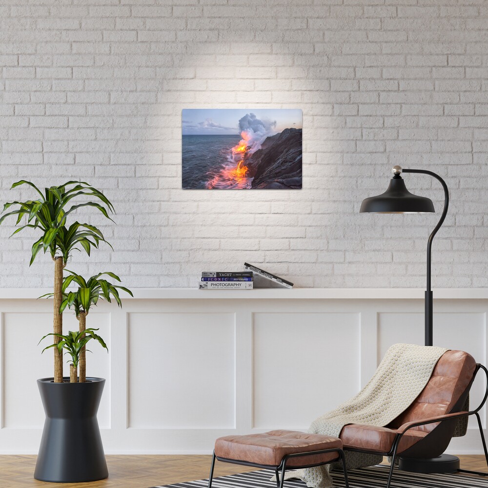 Kilauea Volcano Lava Flow Sea Entry 3- The Big Island Hawaii Metal Print