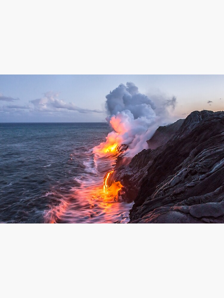 Kilauea Volcano Lava Flow Sea Entry 3- The Big Island Hawaii by brianharig