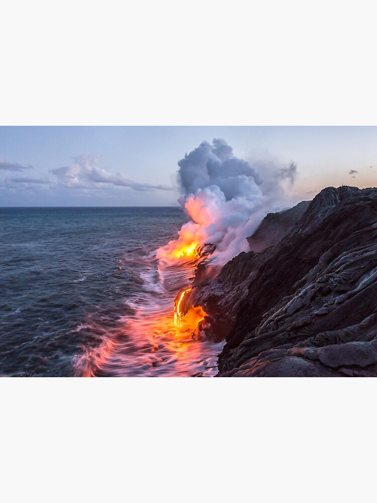 Kilauea Volcano Lava Flow Sea Entry 3- The Big Island Hawaii Posters ...