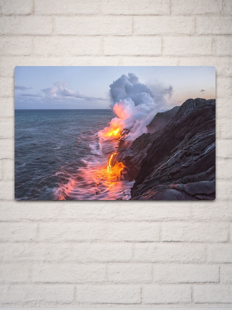 Alternate view of Kilauea Volcano Lava Flow Sea Entry 3- The Big Island Hawaii Metal Print