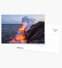 Kilauea Vulkan Lava Flow Sea Eintrag 3- Die Big Island Hawaii Postkarten