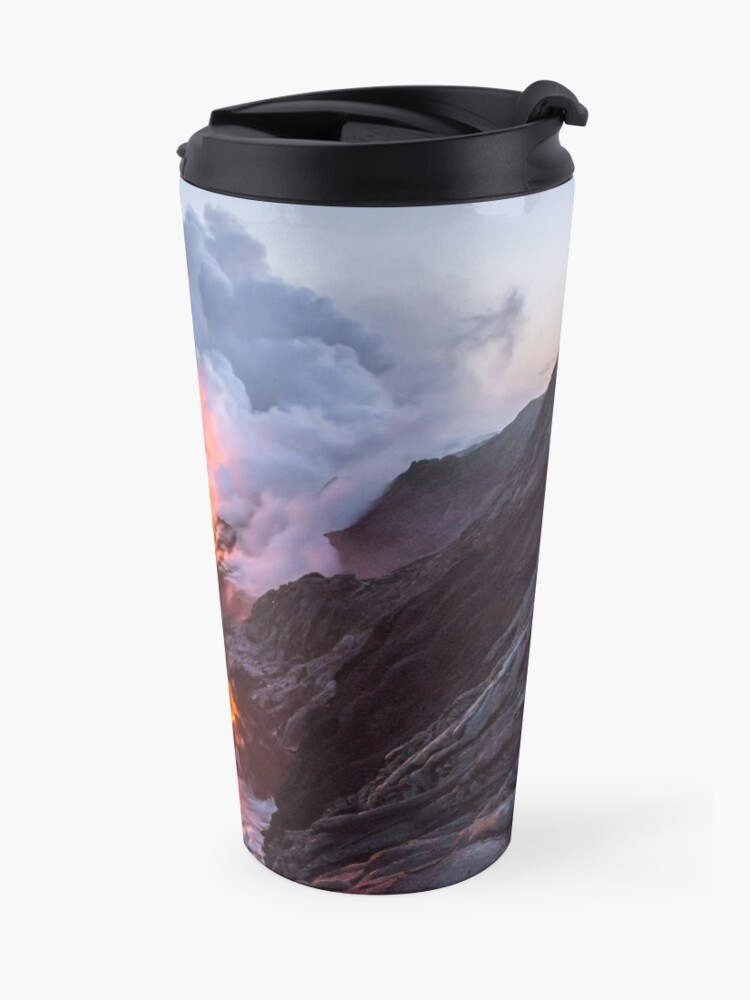 Alternate view of Kilauea Volcano Lava Flow Sea Entry 3- The Big Island Hawaii Travel Mug
