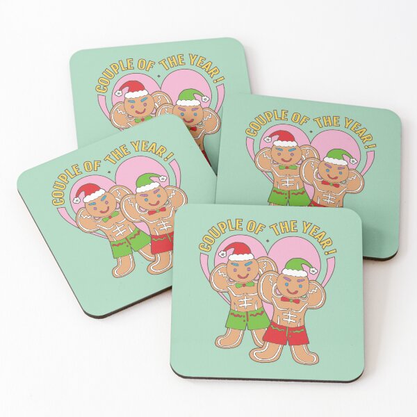 Item preview, Gingerbread Gay Lover- Couple of the Year | Green Background | Curious Eyeball designed and sold by CuriousEyeball.