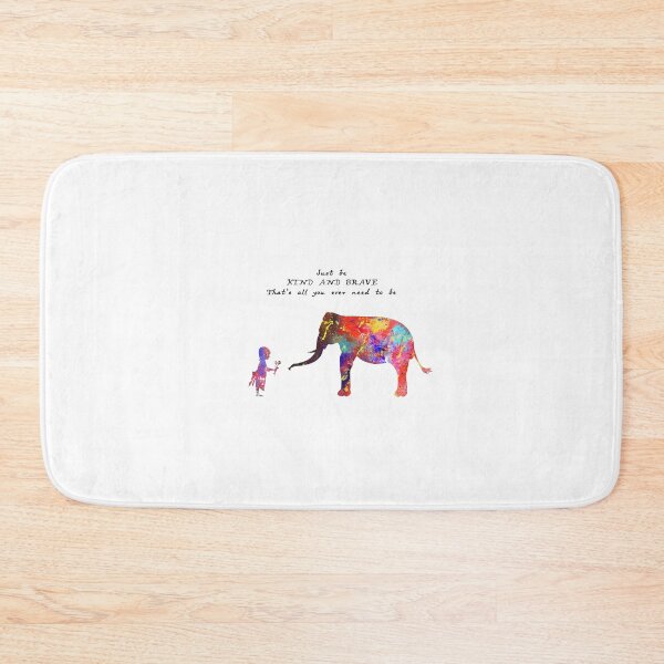 Item preview, Be Kind And Brave Quote 599 Watercolor Map Yoga Qu designed and sold by vividpixelusa.