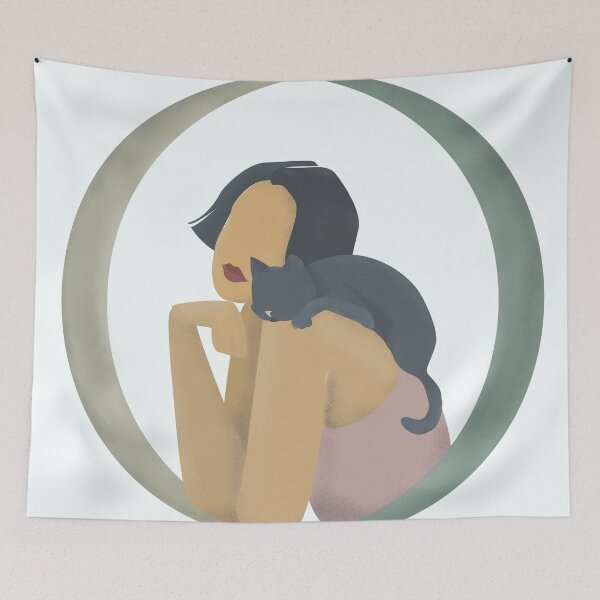 Item preview, Just a girl who loves cats | Portrait designed and sold by Dziepdesigns.