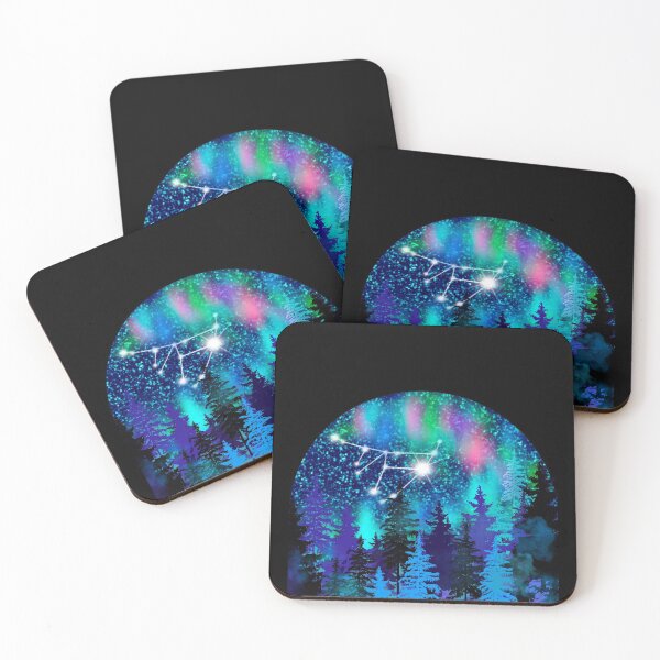 Item preview, Aurora borealis and Capricorn Zodiac sign constellation  designed and sold by orangerinka.