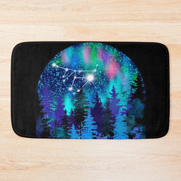 Item preview, Aurora borealis and Capricorn Zodiac sign constellation  designed and sold by orangerinka.