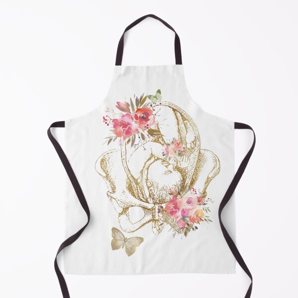 Item preview, Vintage Retro Antique Pregnancy Print With Flowers Doula Gift Floral designed and sold by Lawandmedical.