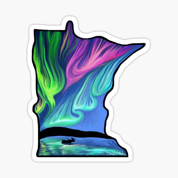 Minnesota Silhouette - Boundary Waters Sticker