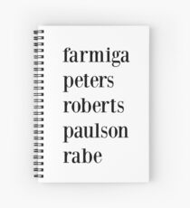Ahs Cast - farmiga, peters, roberts, paulson, rabe Spiral Notebook