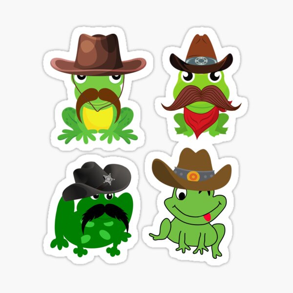 Frog Cowboy Hat Sticker For Sale By Vbeestees Redbubble 3880