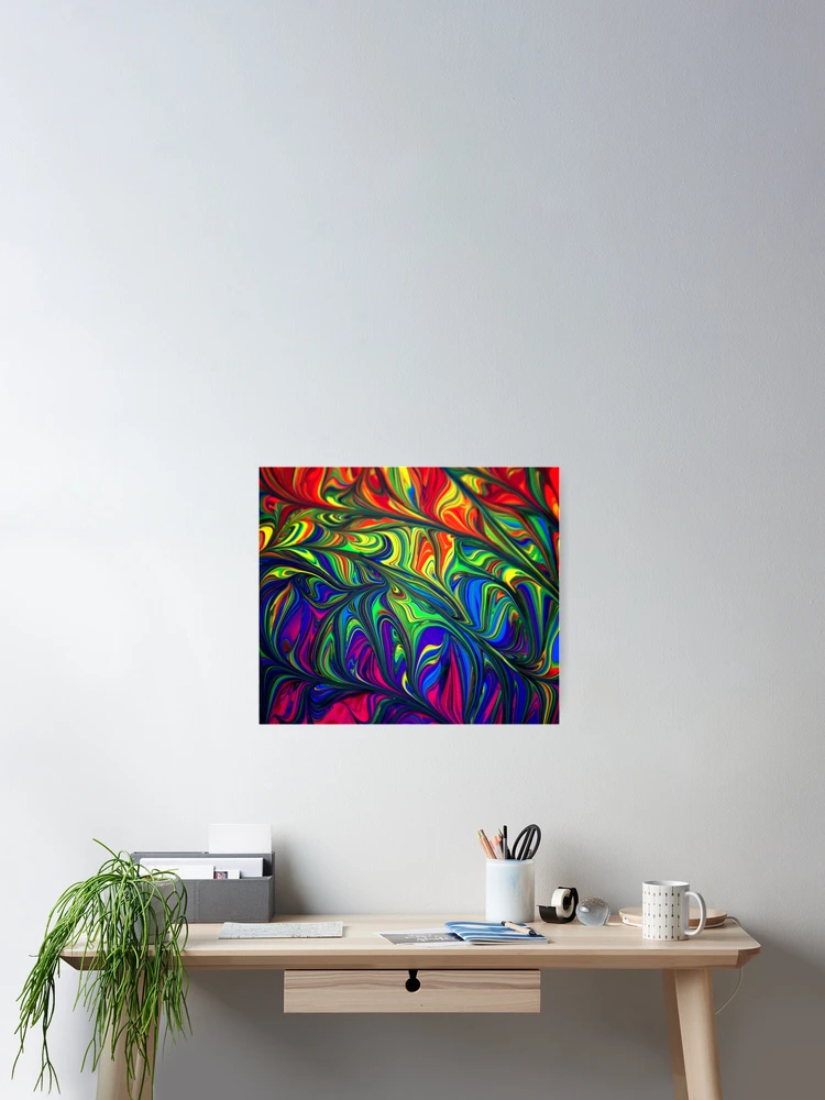 Thumbnail 2 of 3, Poster, Beautiful Colorful Design - Mix Color Pattern designed and sold by KM KAMRON.