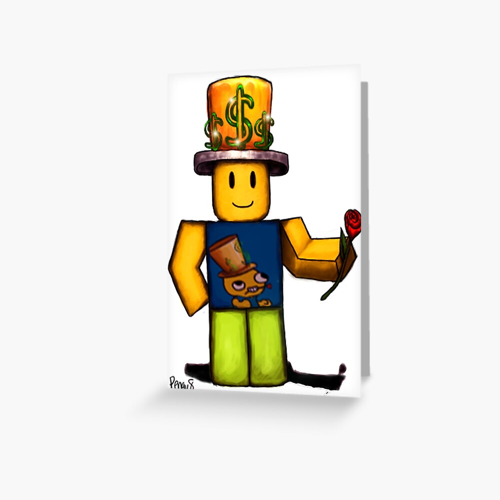 Nice Guy Blox Greeting Card By Pengu8 Redbubble - kid fat roblox character