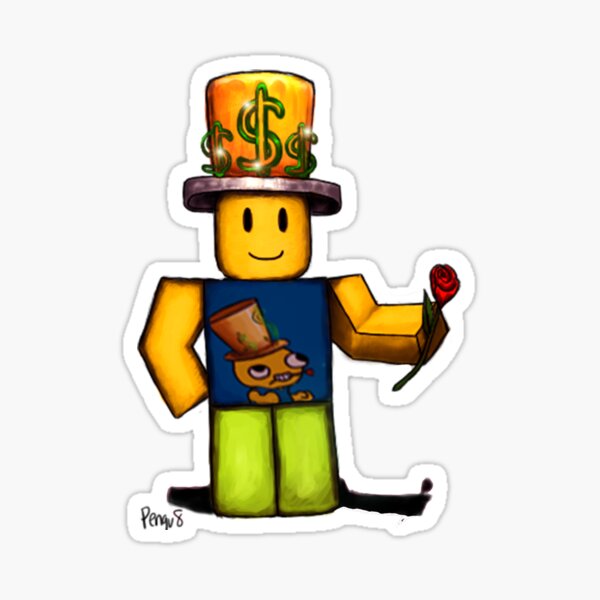 Roblox Guy Stickers Redbubble - baby shark oof oof roblox id blox music