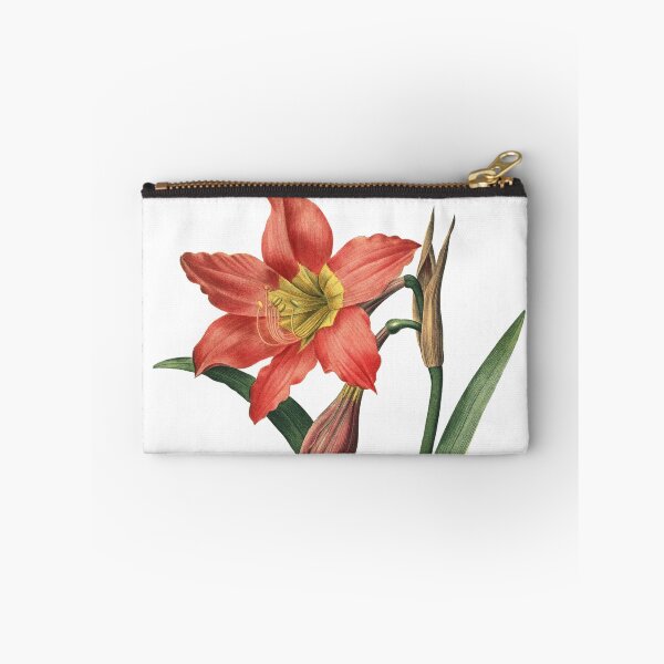 Item preview, Red Water Lily Vibrant Flower Vintage Retro Art Botanical Illustration designed and sold by HumanlineImages.