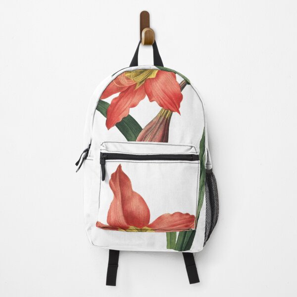 Item preview, Red Water Lily Vibrant Flower Vintage Retro Art Botanical Illustration designed and sold by HumanlineImages.
