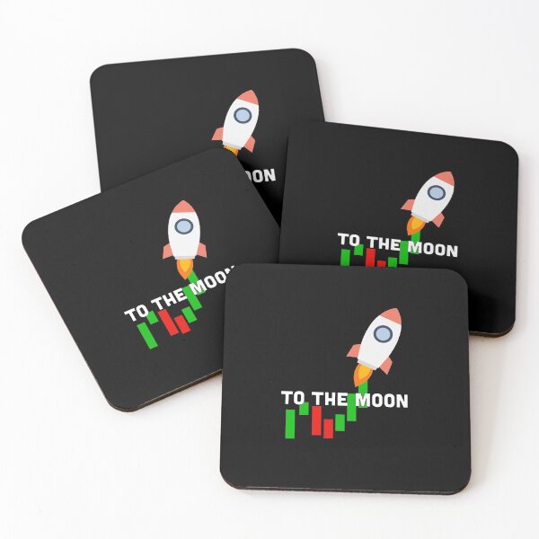 Item preview, To The Moon Stock Market Candlesticks designed and sold by Sophia Carey.