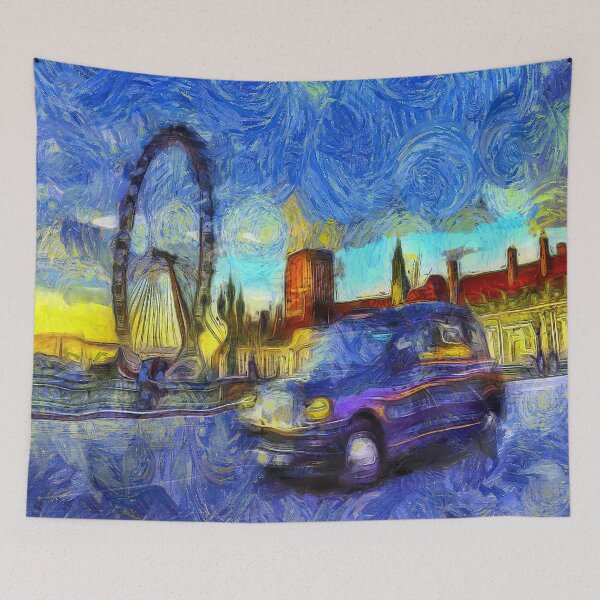Item preview, London Taxi Van Gogh designed and sold by Londonimages.