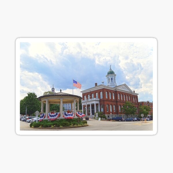 "Exeter, New Hampshire, Town Hall" Sticker for Sale by cathysherman