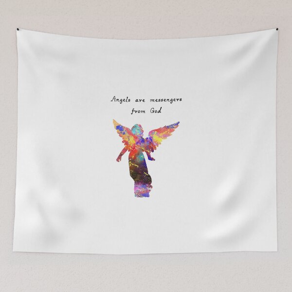 Item preview, Angels Are Messengers From God 596 Watercolor Map designed and sold by vividpixelusa.
