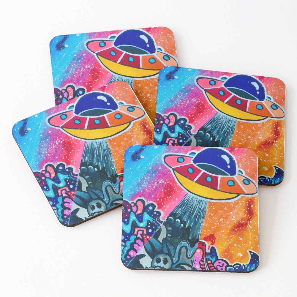Item preview, Coasters (Set of 4) designed and sold by CatsyDraws.