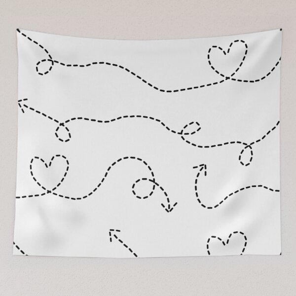 Item preview, Doted line hearts - Black and white designed and sold by Joejo19.