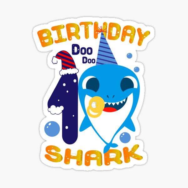 Download Baby Shark Birthday Stickers Redbubble