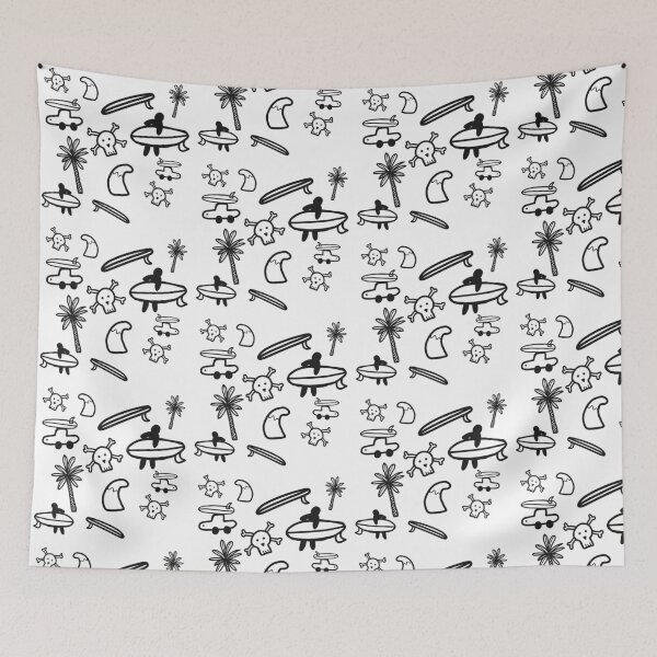 Item preview, Surf surfing minimalist drawing design crazy designed and sold by Tropical Blood.