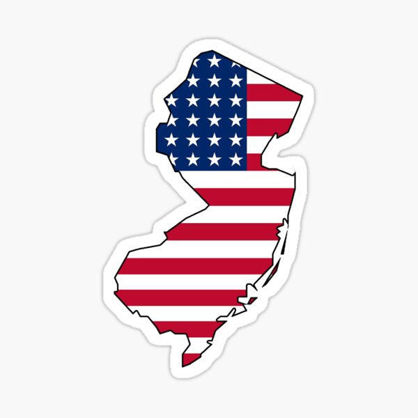 Artikel-Vorschau von Amerikanische Flagge New Jersey Gliederung, designt und verkauft von artisticattitud.