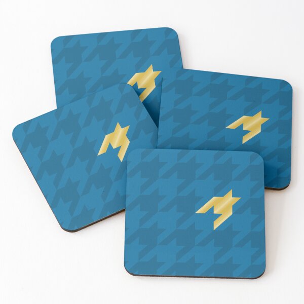 Item preview, Blue Houndstooth with Gold Accent designed and sold by Valerie Bennett.