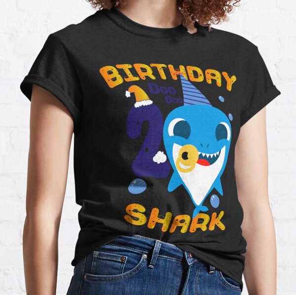 Download Baby Shark Birthday T Shirts Redbubble