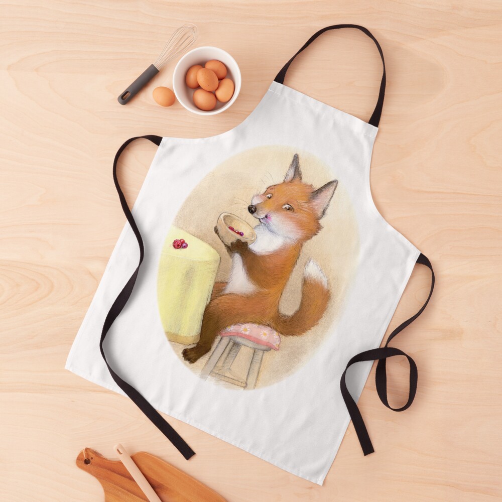 Fox Loves Berries Apron