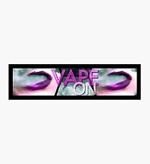 Abstract Pink Lips Smoke Vape On Banner Photographic Print