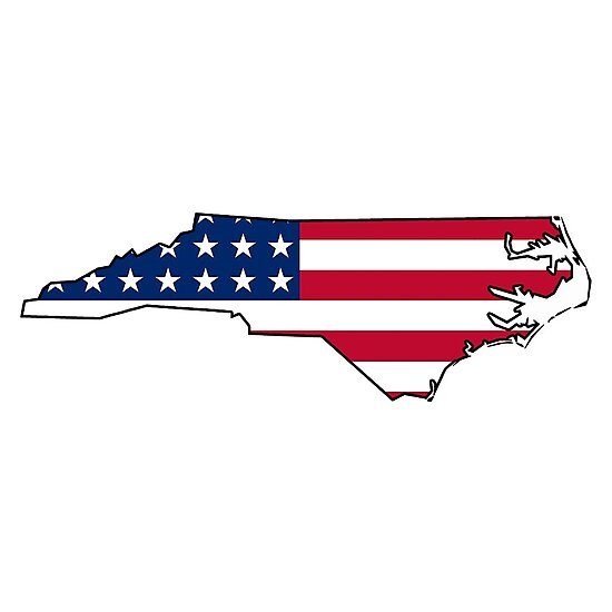 "American flag North Carolina outline" Photographic Prints by ...