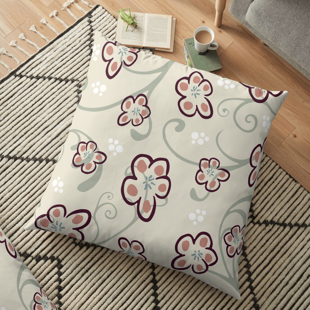 Plum Butter Cookies Floor Pillow
