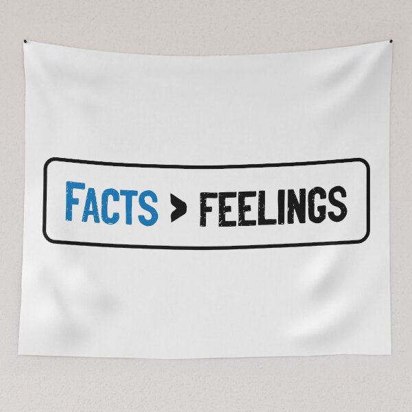 Item preview, Facts Are Greater Than Feelings Black & Blue designed and sold by Sour Soul.