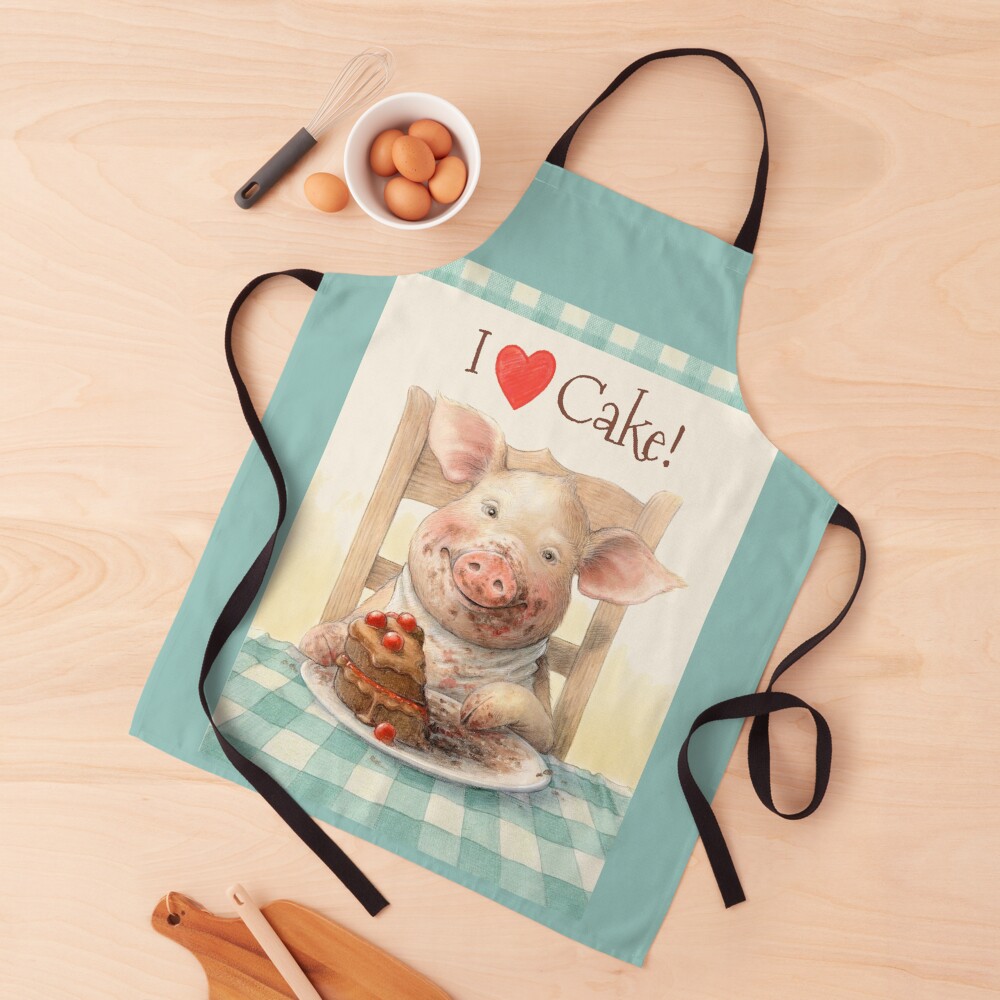 Piggy Loves Choco Cake Apron