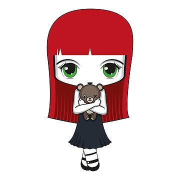 Artwork thumbnail, girl with teddy bear by biucca