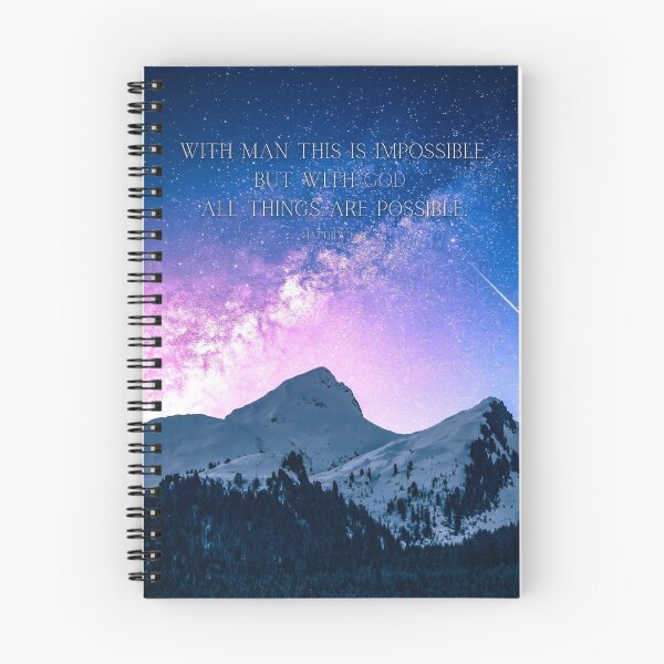 Item preview, Starry Sky - Matthew 19:26 Bible designed and sold by Liberating-Art.
