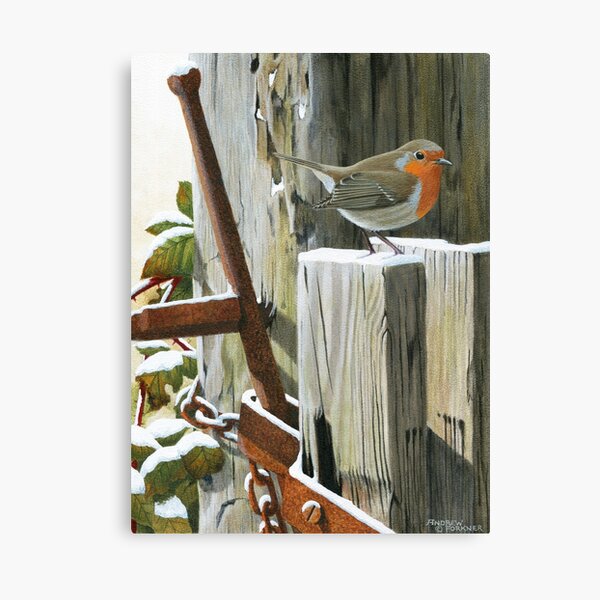 Snowy Morning. Christmas design Canvas Print