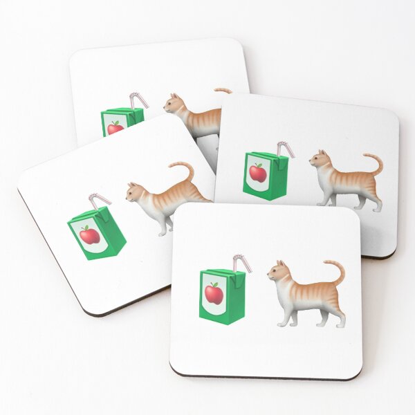 Item preview, Cat and Apple Juice Emoji Combination designed and sold by art-by-harmonie.