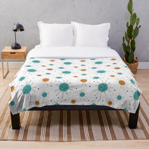 Item preview, Franciscan Starburst Mid Century Atomic Pattern Turquoise Orange  designed and sold by Orchard Berry.
