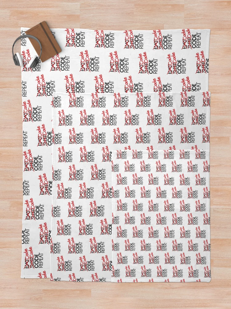 Thumbnail 5 of 6, Throw Blanket, Code code code repeat designed and sold by ReluctantChickn.