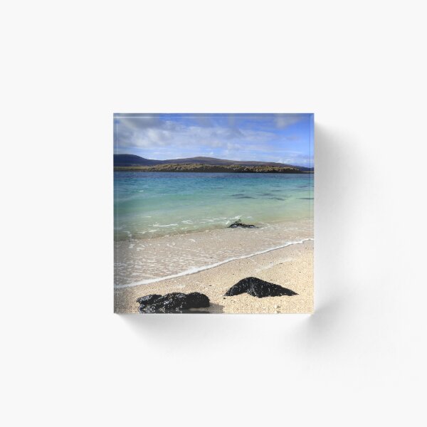Coral Beach Isle of Skye Acrylic Block