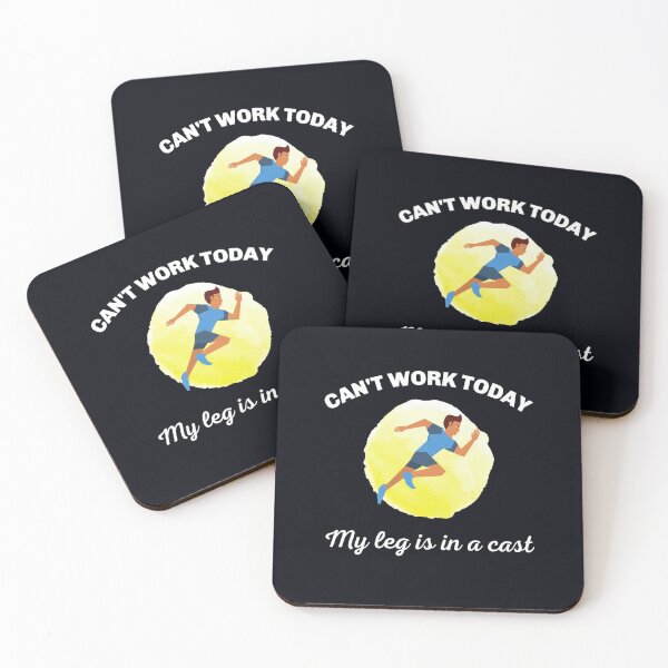 Item preview, "Can't Work Today. My Leg Is In A Cast." Running is great exercise. Who wants to go to work? designed and sold by JoelsCorner.